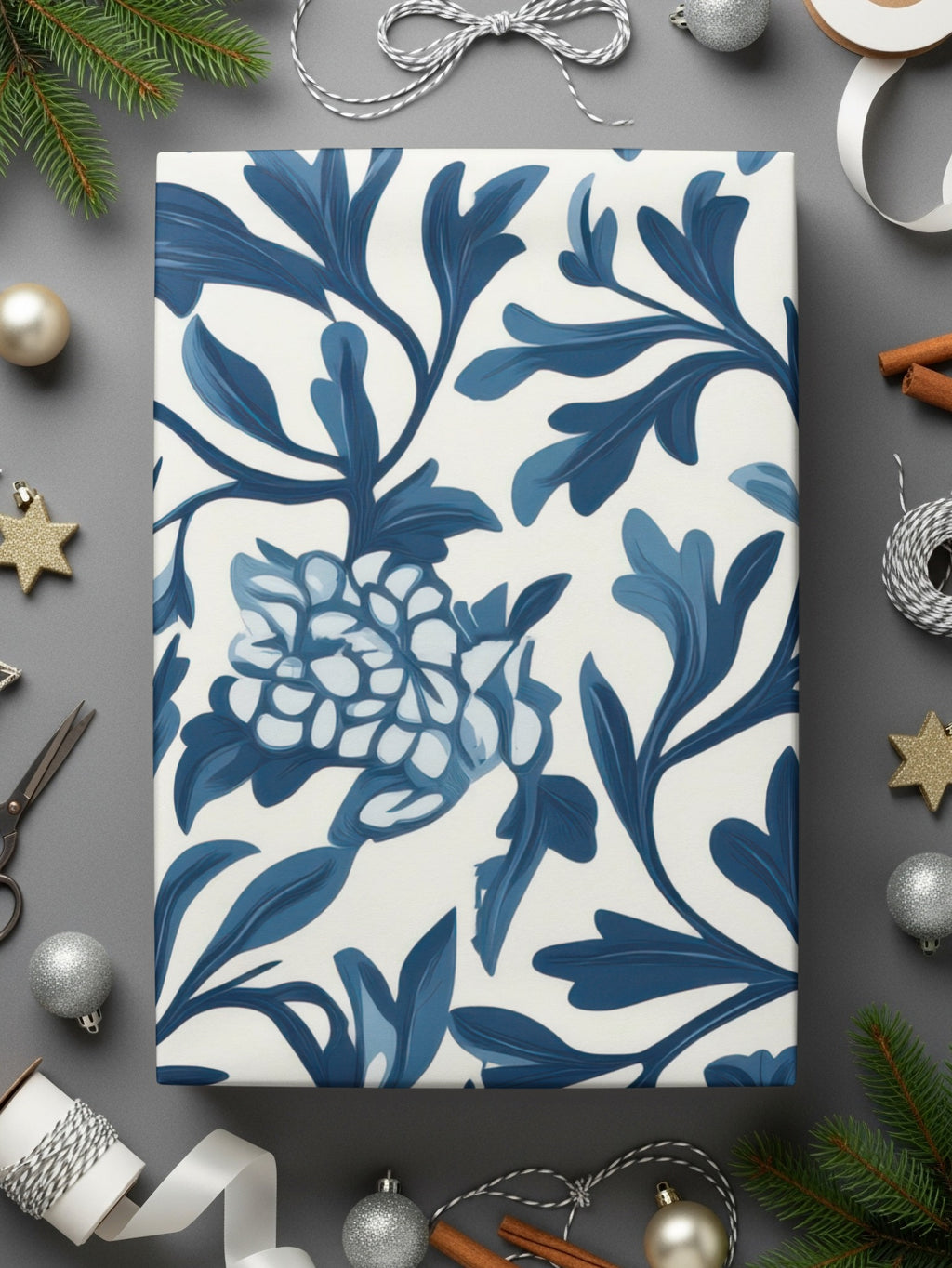 William Morris Blue Seamless Pattern Blue and White Digital - Moore and Mountain