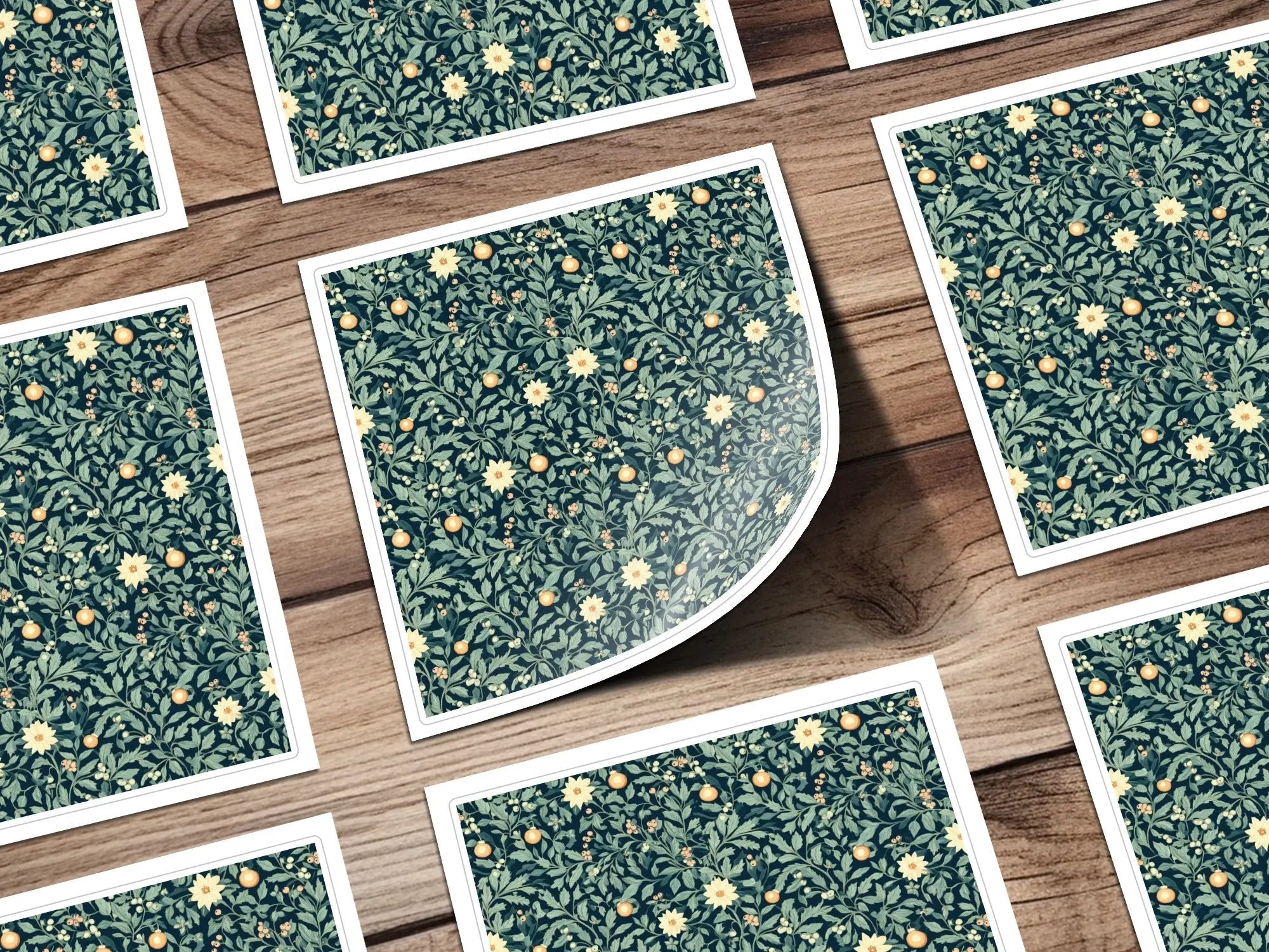 William Morris Seamless Pattern, Dark Vintage Floral Digital Paper, Botanical Repeat Pattern, Dark Green Seamless File, - Moore and Mountain