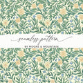 Floral Seamless Pattern Digital Paper, William Morris Style, Botanical Print, Flower Repeat Pattern, Fabric Design, Digital Download - Moore and Mountain