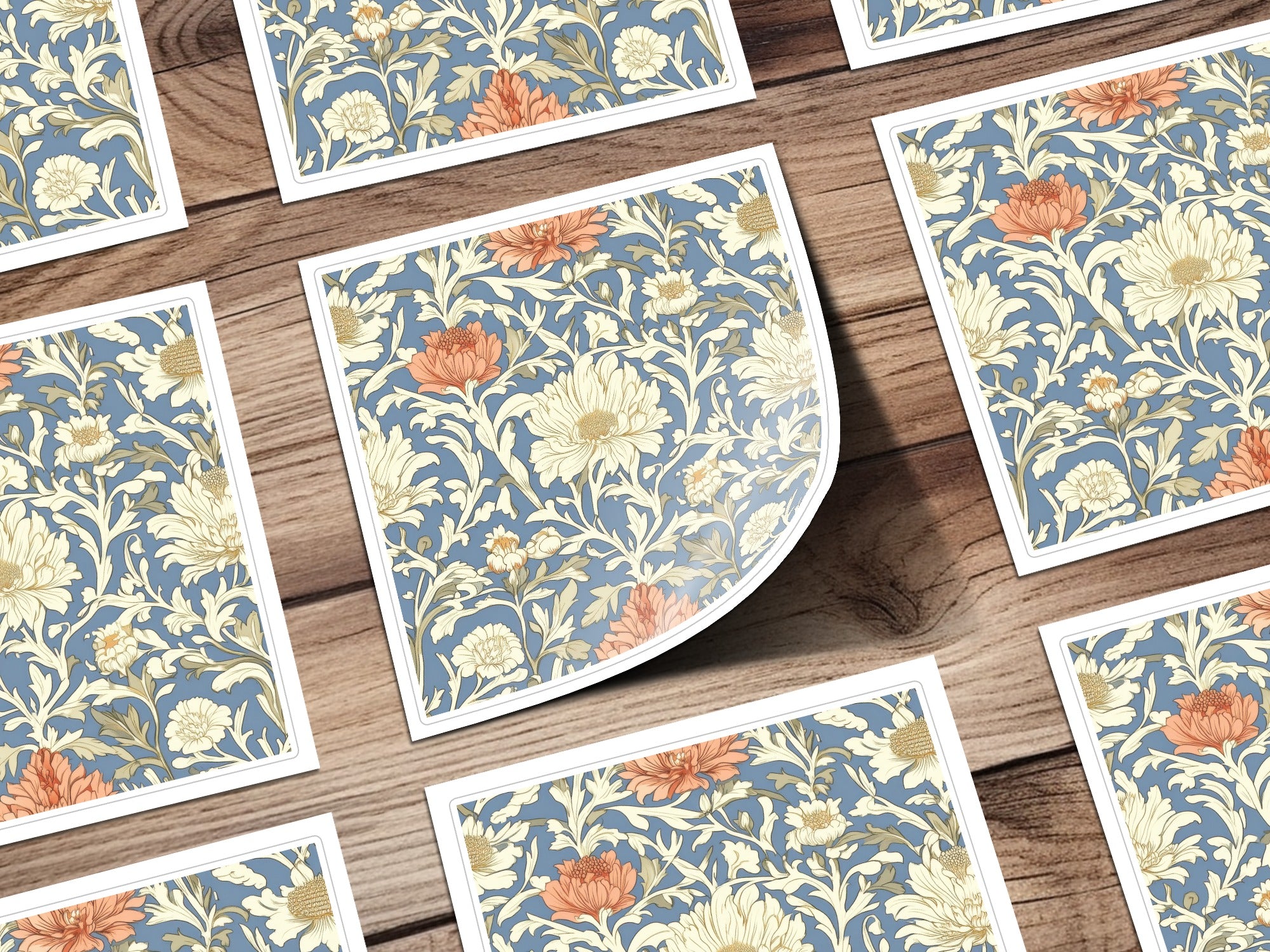 William Morris Print Light Vines Seamless Floral Background Digital - Moore and Mountain