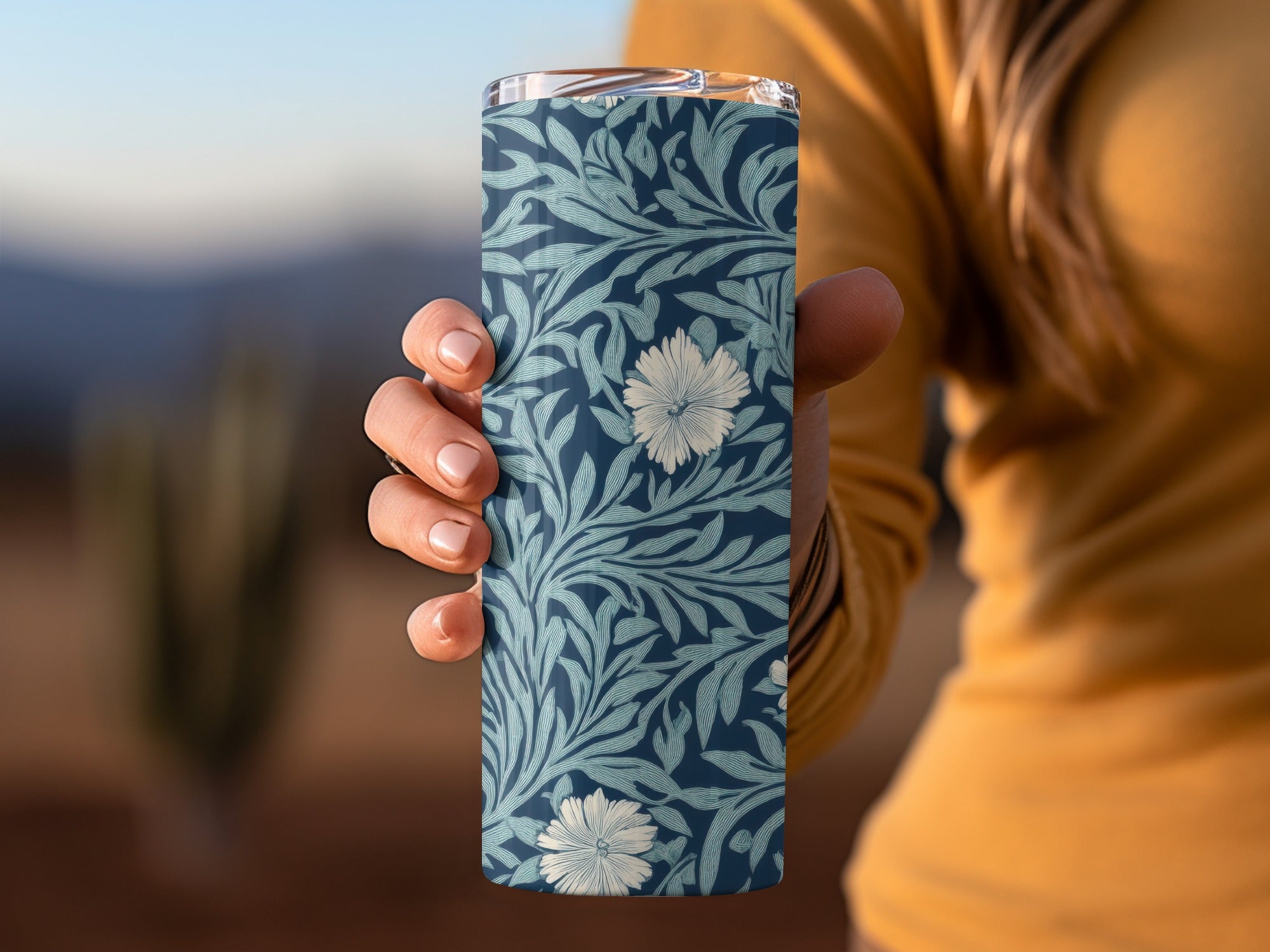 William Morris Seamless Pattern Blue White Floral Digital - Moore and Mountain