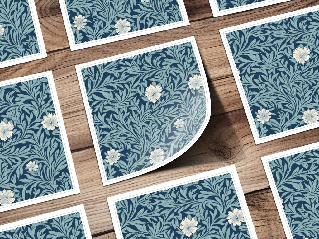William Morris Seamless Pattern Blue White Floral Digital - Moore and Mountain