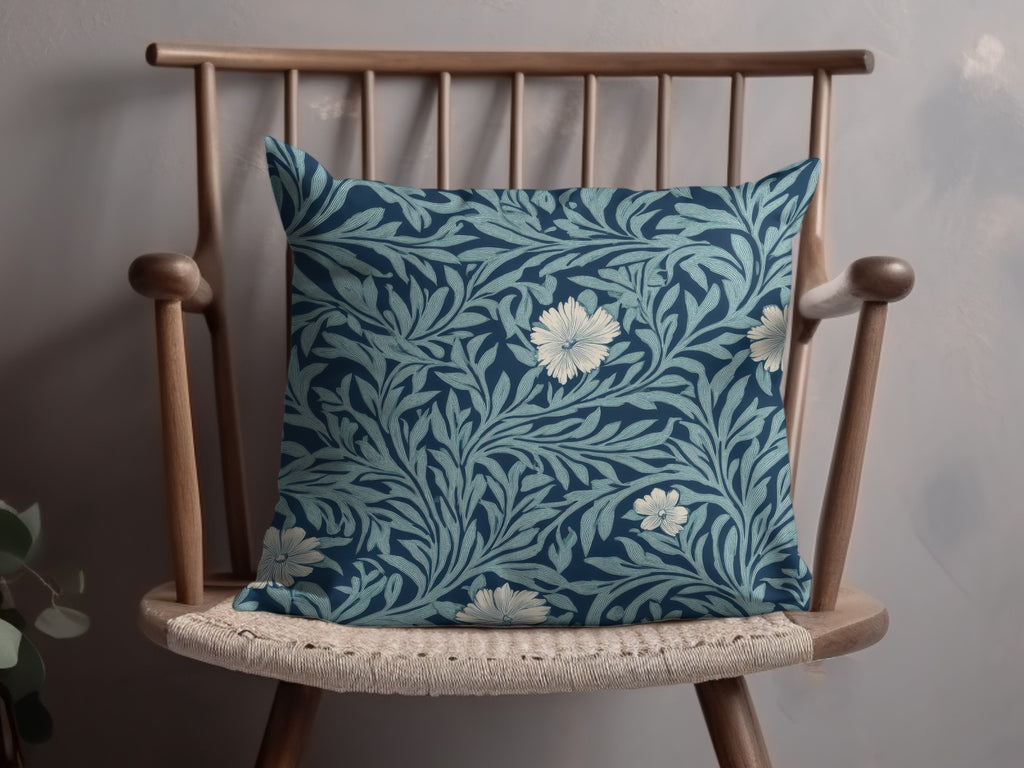 William Morris Seamless Pattern Blue White Floral Digital - Moore and Mountain