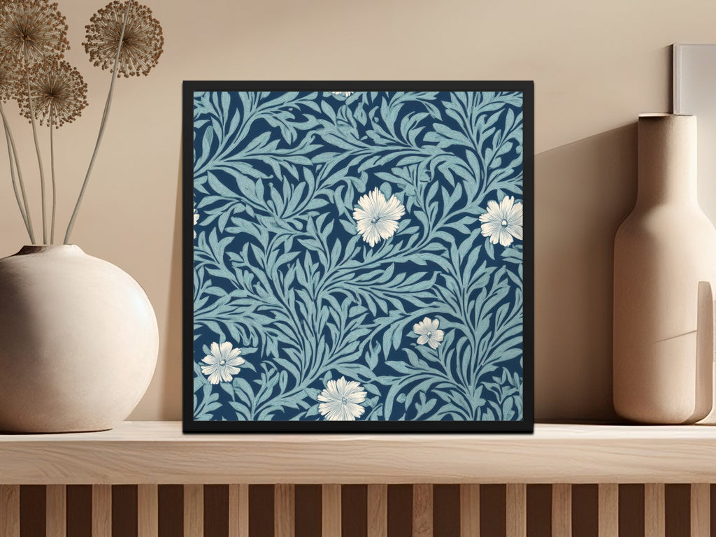 William Morris Seamless Pattern Blue White Floral Digital - Moore and Mountain