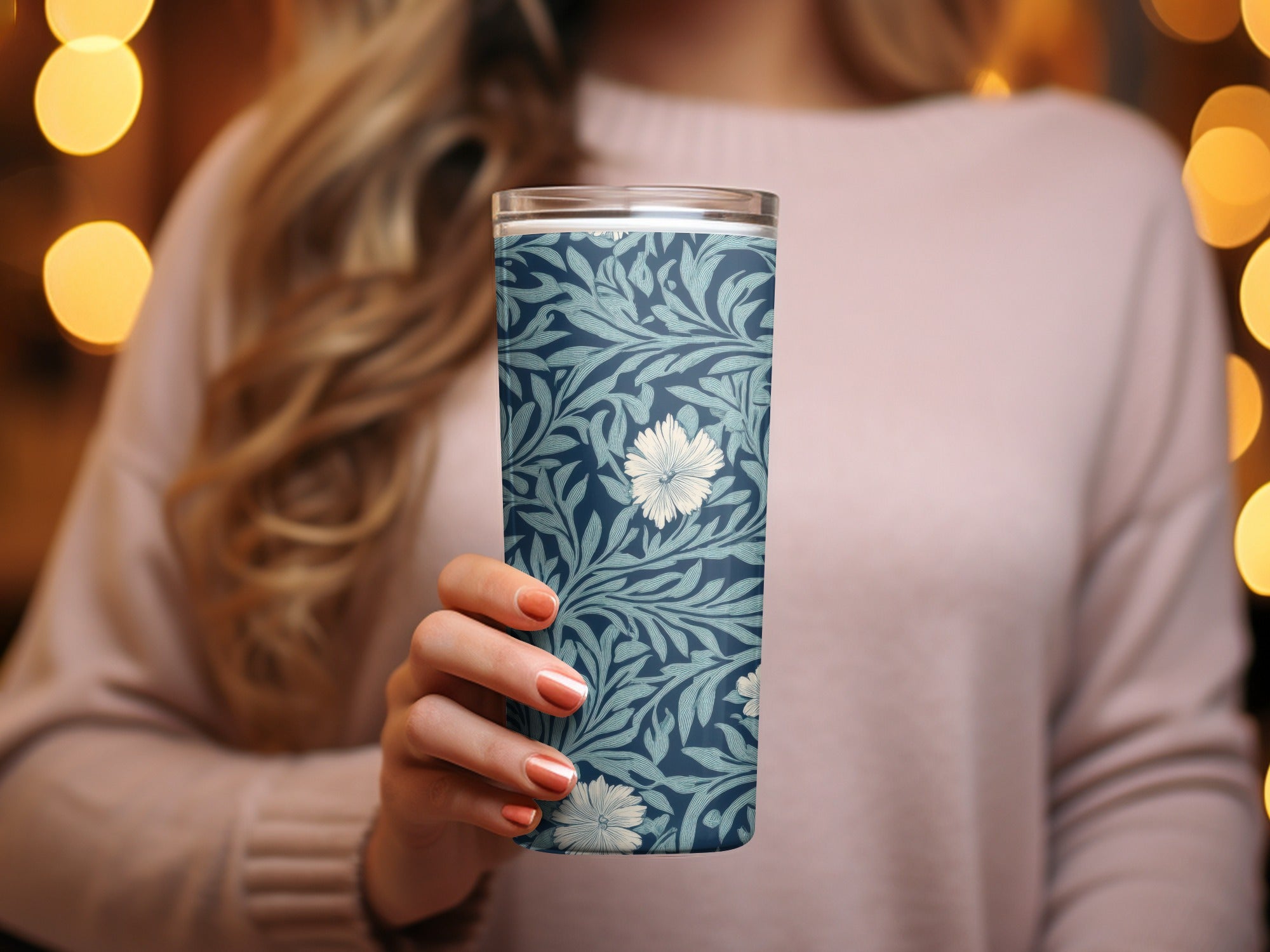 William Morris Seamless Pattern Blue White Floral Digital - Moore and Mountain