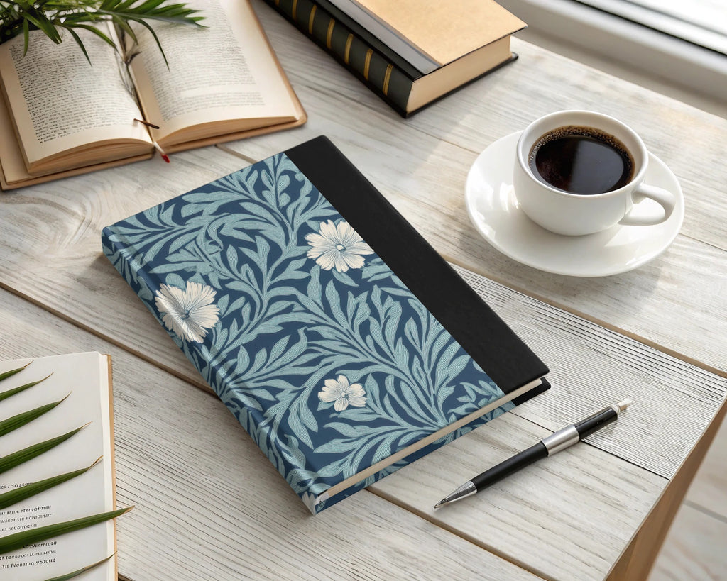 William Morris Seamless Pattern Blue White Floral Digital - Moore and Mountain