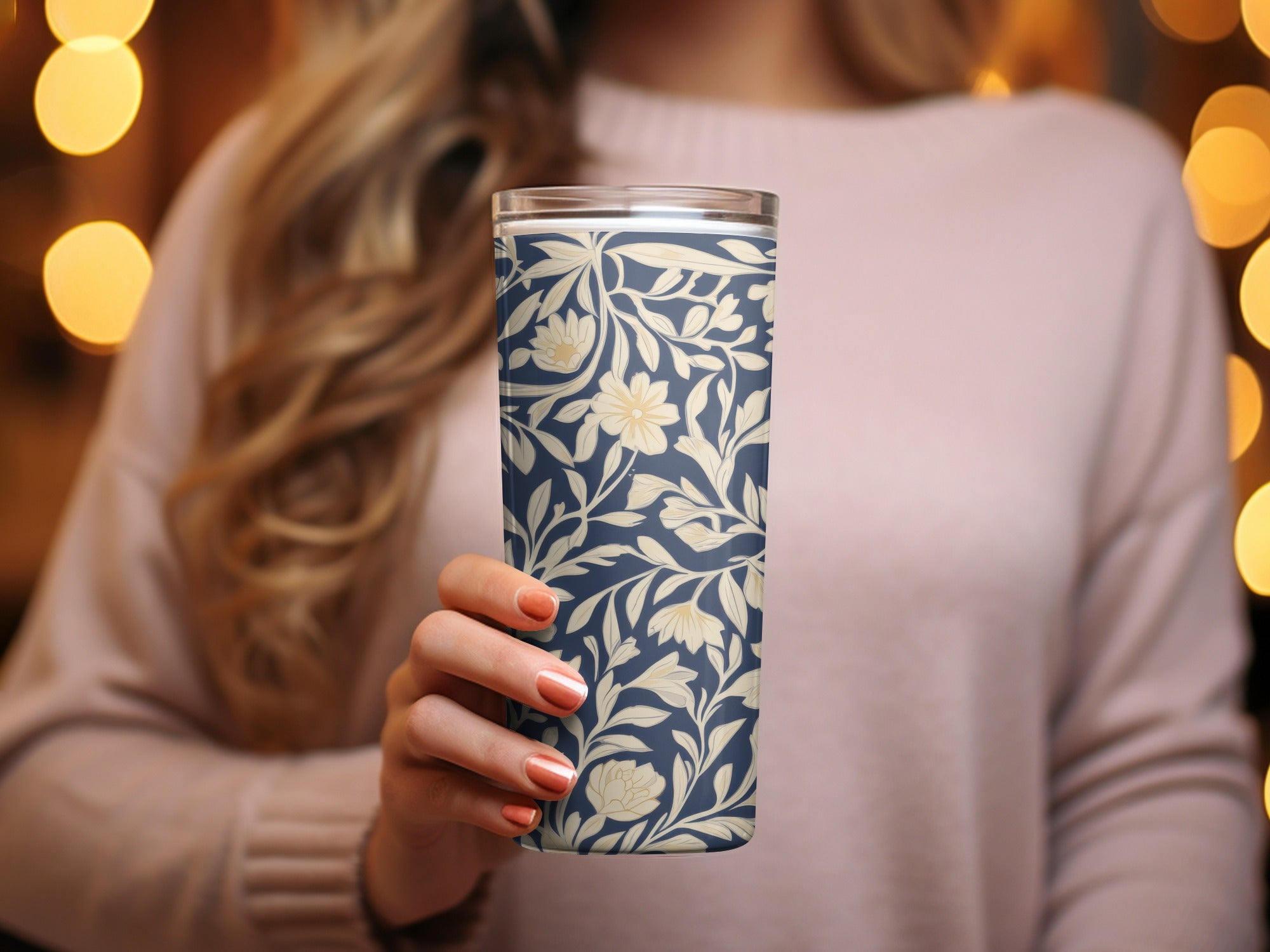 William Morris Seamless Pattern Blue and Cream Digital - Moore and Mountain