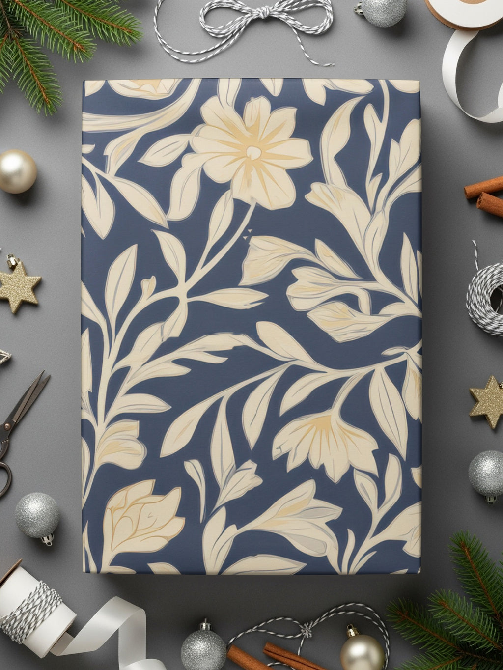 William Morris Seamless Pattern Blue and Cream Digital - Moore and Mountain