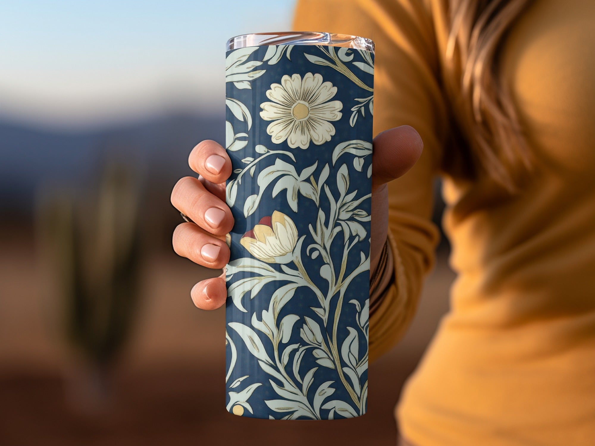 William Morris Seamless Pattern Navy Beige Light Blue Digital - Moore and Mountain