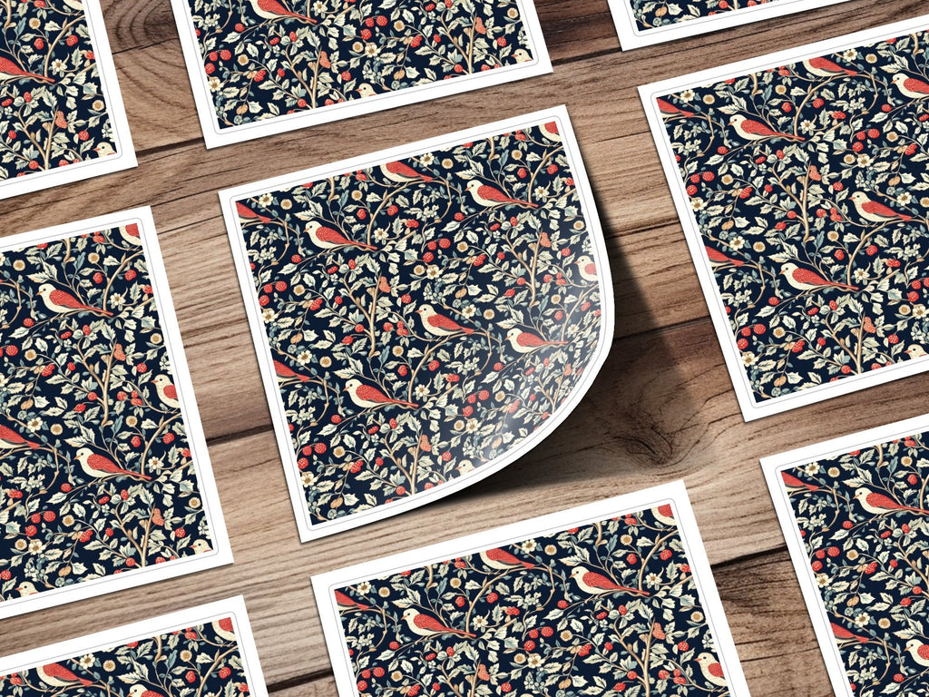 William Morris Seamless Pattern Design Download Vintage Bird Toile - Moore and Mountain