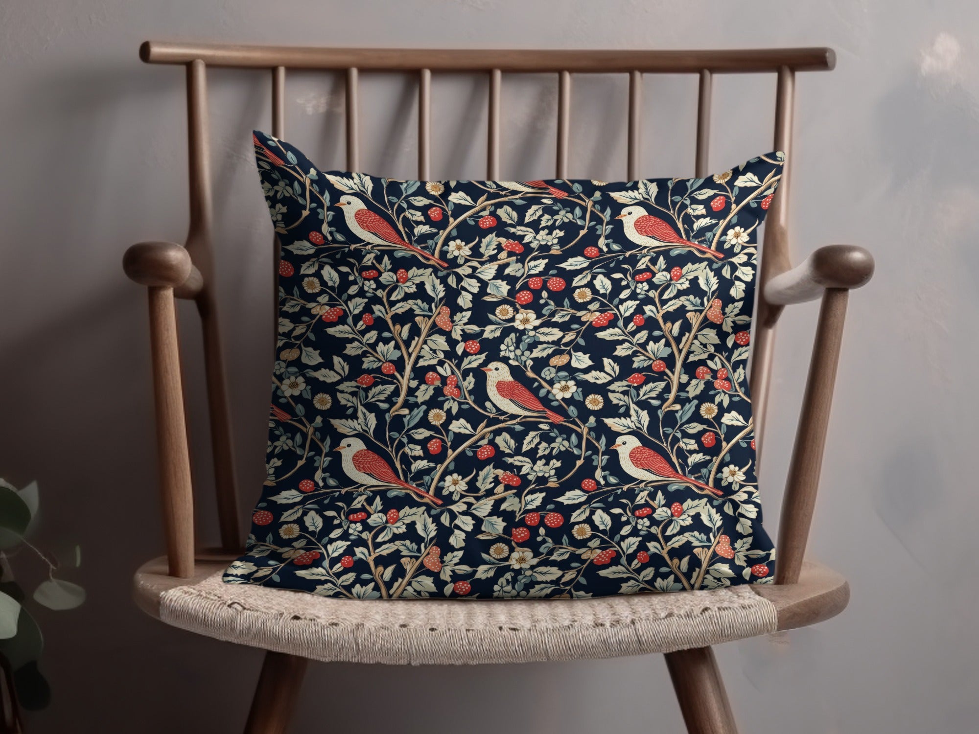 William Morris Seamless Pattern Design Download Vintage Bird Toile - Moore and Mountain