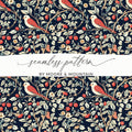 William Morris Seamless Pattern Design Download Vintage Bird Toile - Moore and Mountain