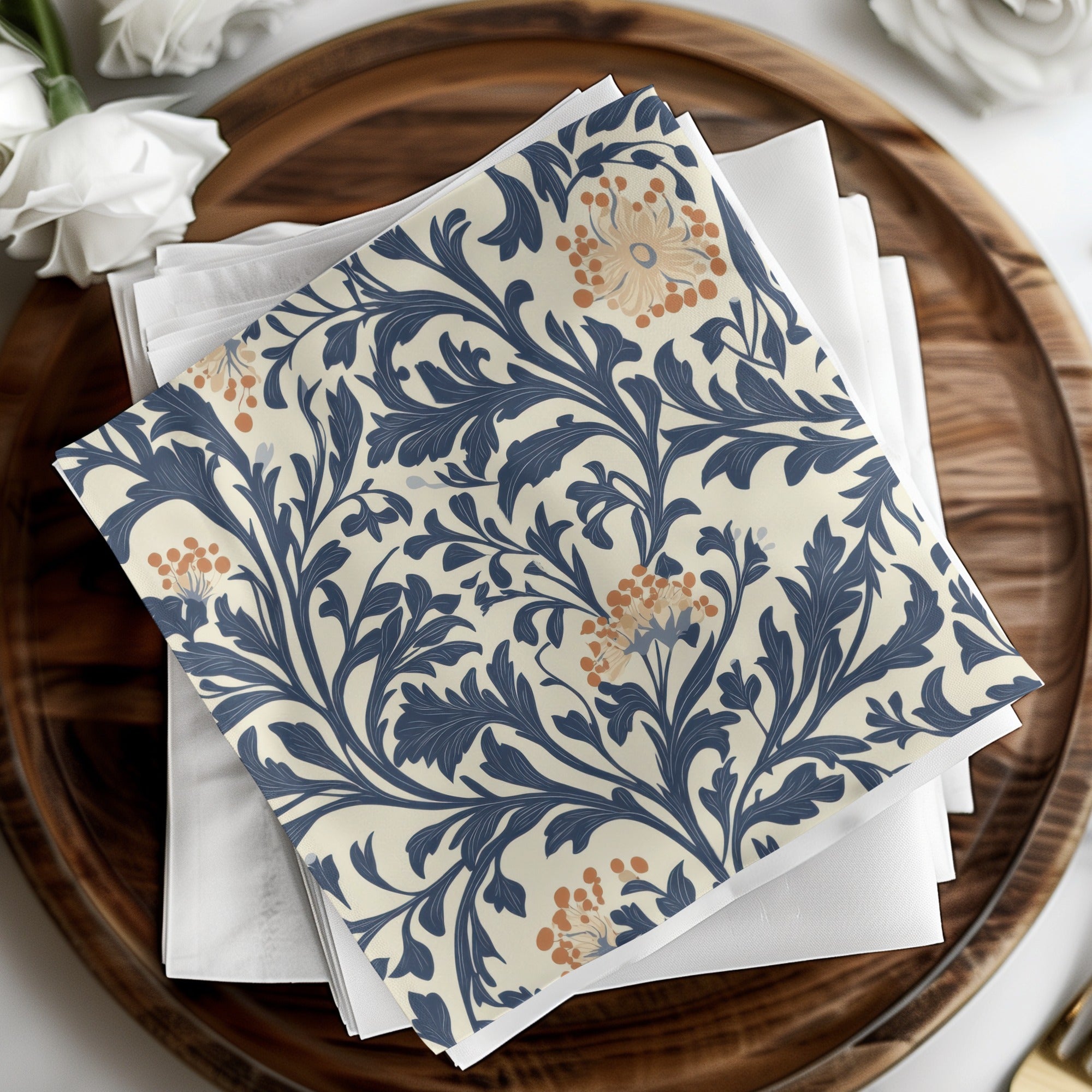 William Morris Seamless Vines Background Dark For Commercial Use - Moore and Mountain