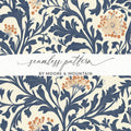 William Morris Seamless Vines Background Dark For Commercial Use - Moore and Mountain