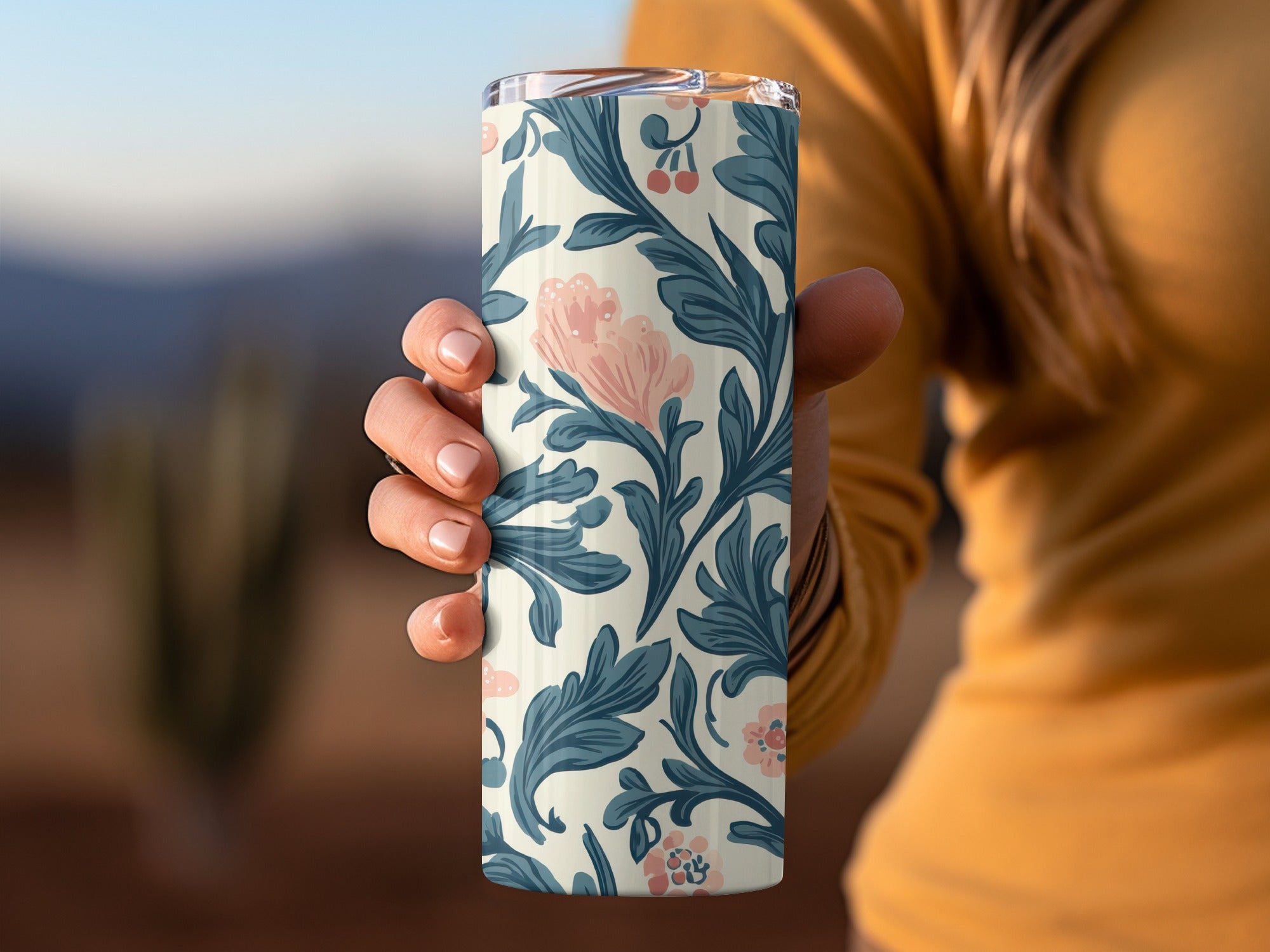 William Morris Strawberry Thief Pattern Pink Blue Digital - Moore and Mountain