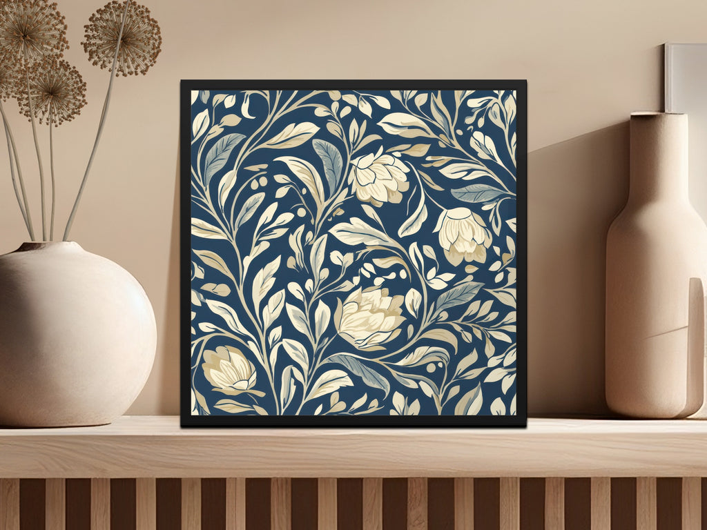 William Morris Vines Background Dark Floral Pattern Digital - Moore and Mountain
