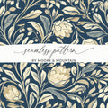 William Morris Vines Background Dark Floral Pattern Digital - Moore and Mountain