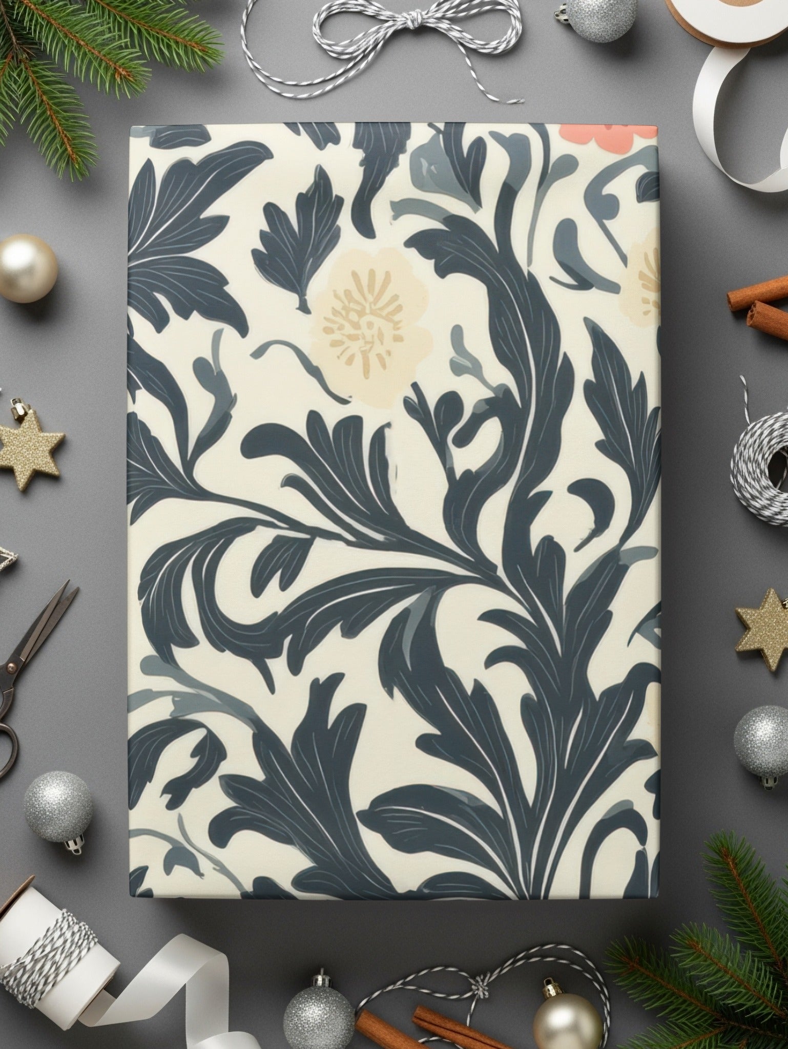 William Morris Vines Background with Dark Colors Digital - Moore and Mountain