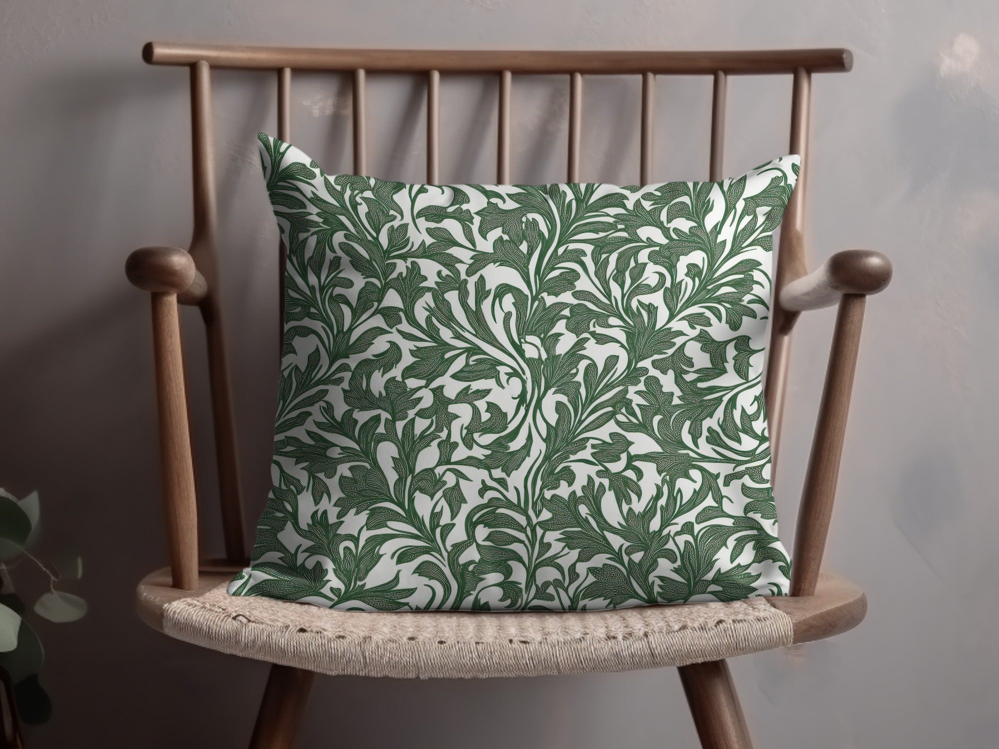 Willow Branches William Morris Seamless Vines Background Dark Green Vines Digital - Moore and Mountain