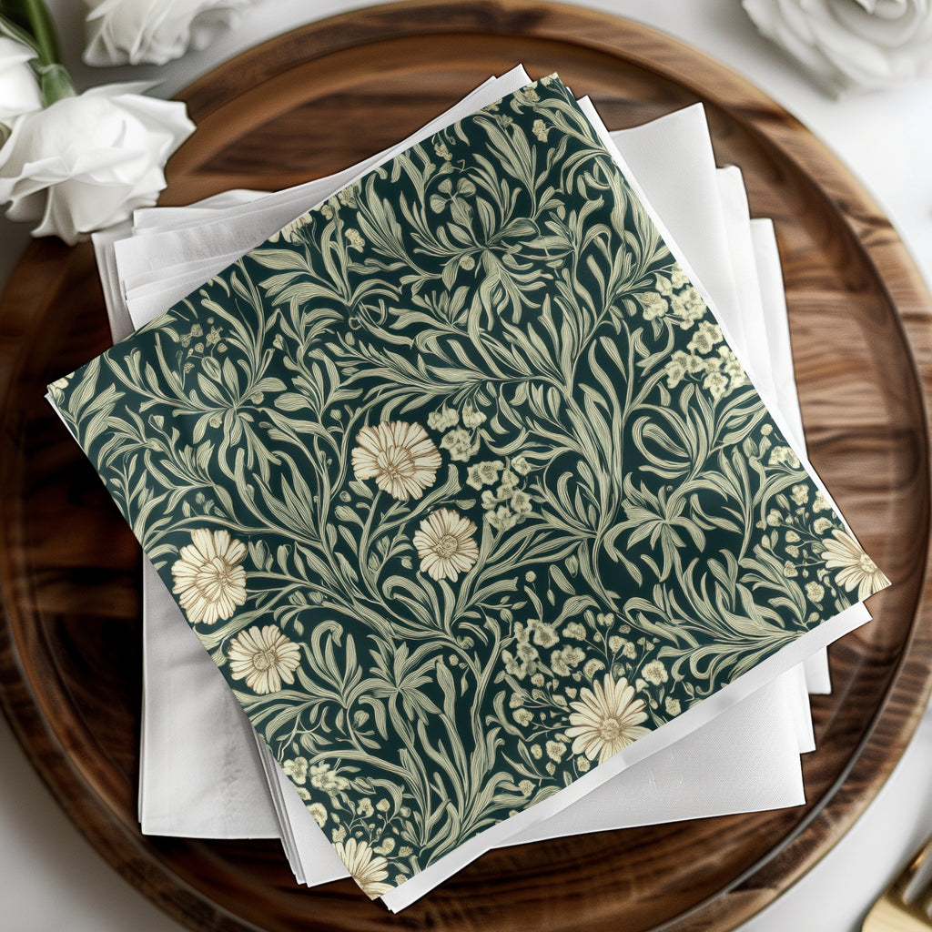 Willow Leaves William Morris Seamless Pattern Digital - Moore and Mountain