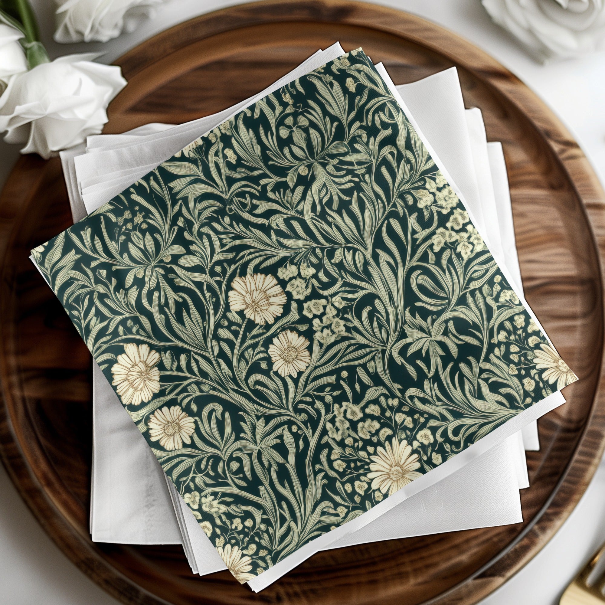 Willow Leaves William Morris Seamless Pattern Digital - Moore and Mountain