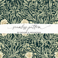Willow Leaves William Morris Seamless Pattern Digital - Moore and Mountain