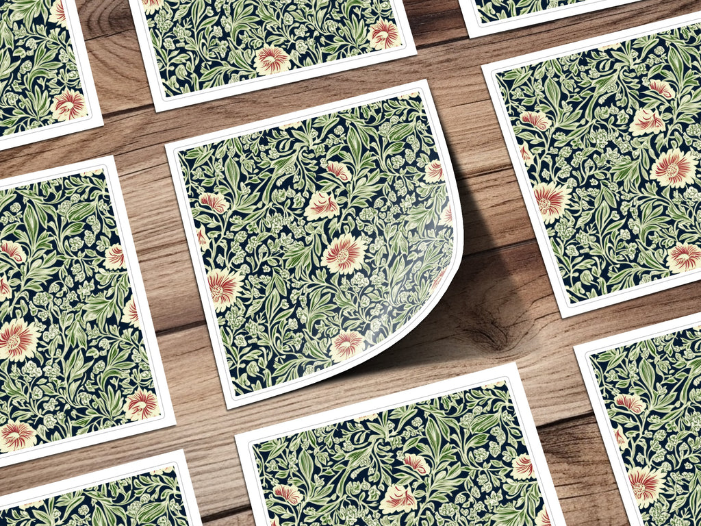 Willow leaves William Morris Larkspur Print Seamless Pattern Digital - Moore and Mountain
