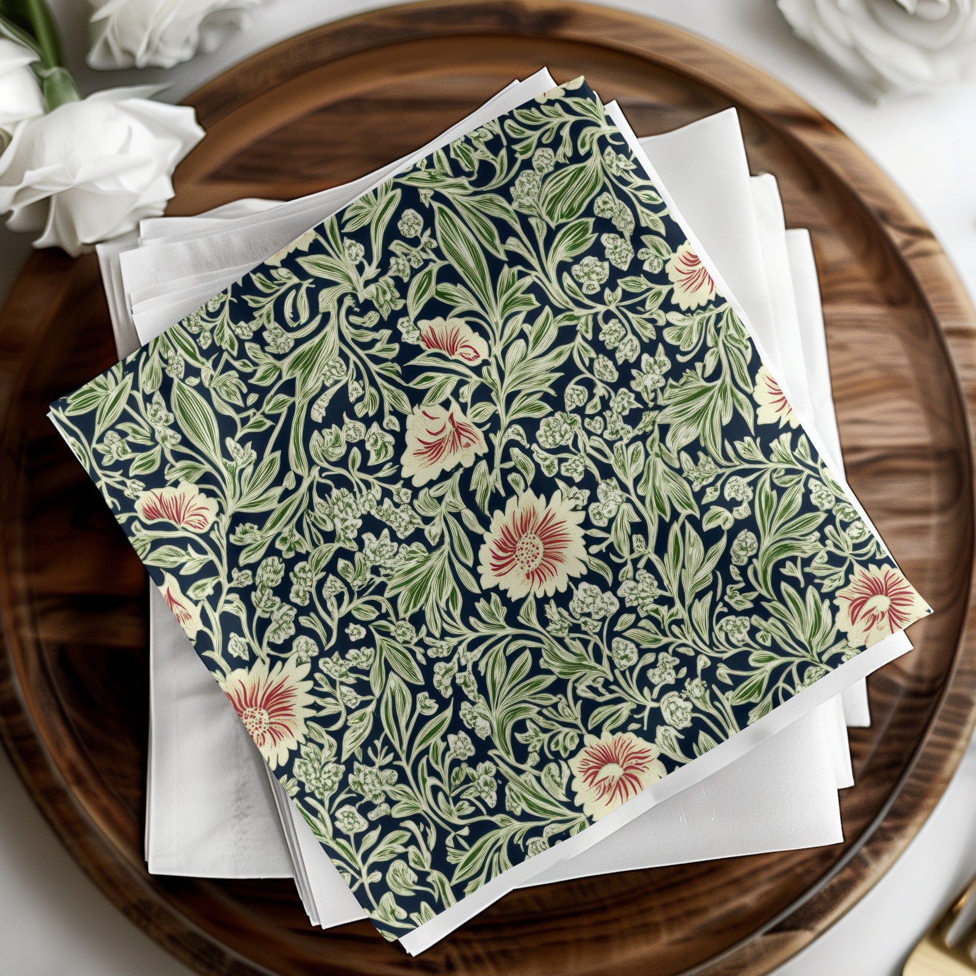 Willow leaves William Morris Larkspur Print Seamless Pattern Digital - Moore and Mountain