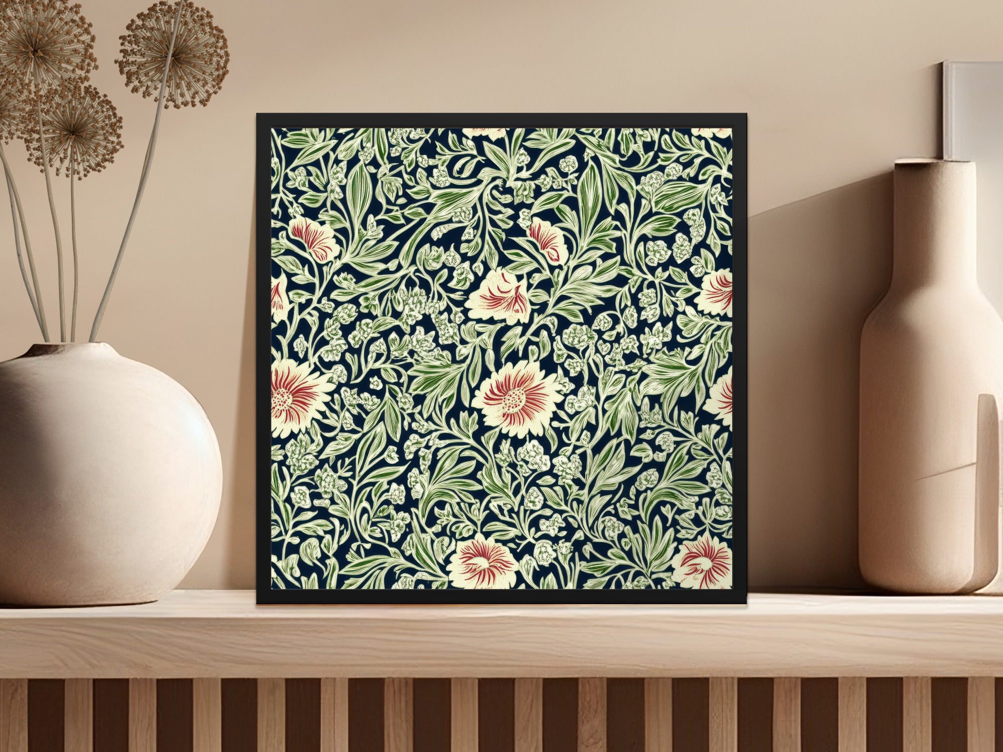 Willow leaves William Morris Larkspur Print Seamless Pattern Digital - Moore and Mountain