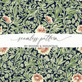 Willow leaves William Morris Larkspur Print Seamless Pattern Digital - Moore and Mountain