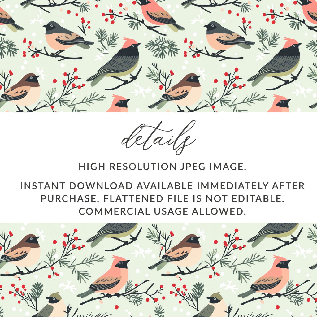 High Resolution Birds Pattern Instant Download JPEG Image