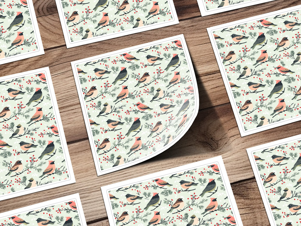 Vintage Bird Patterned Art Prints