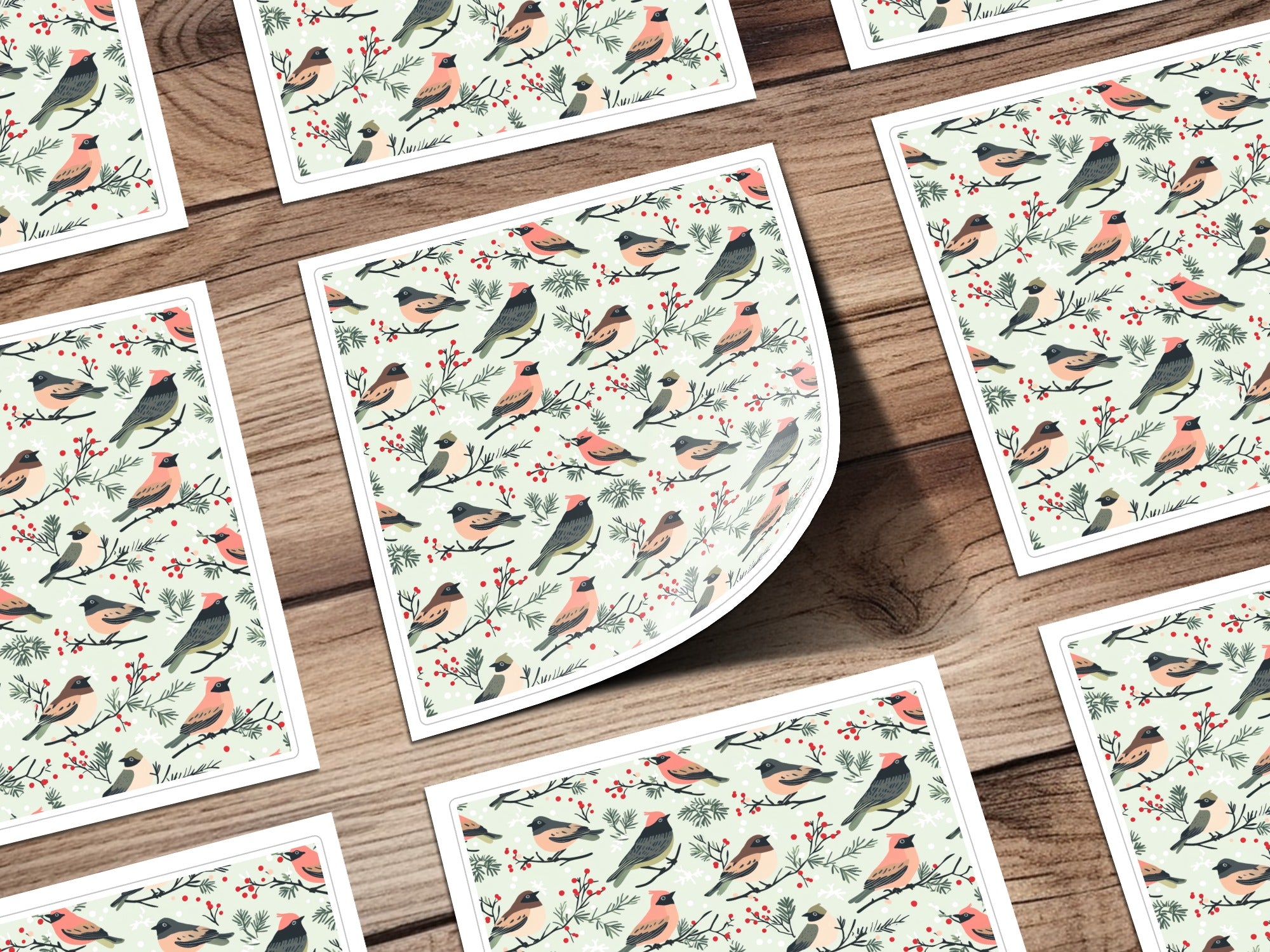 Vintage Bird Patterned Art Prints