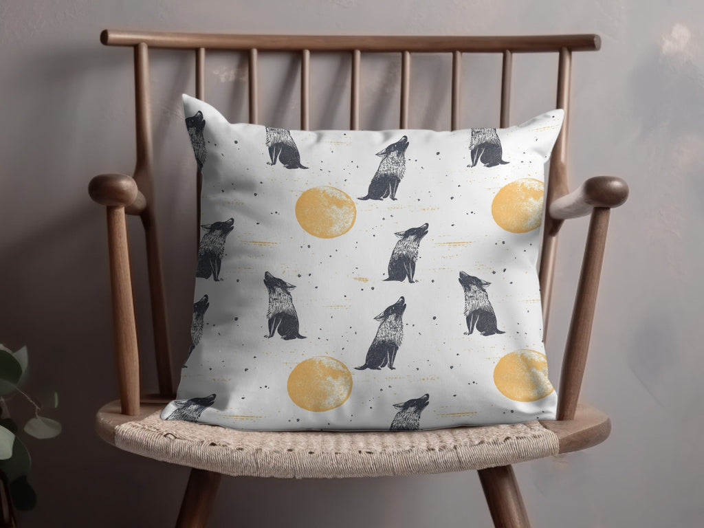 Wolf Moon Digital Paper, Seamless Pattern, JPEG, Wolf Howling, Moon, Animal Print, Fabric Design, Scrapbooking, Digital Download - Moore and Mountain