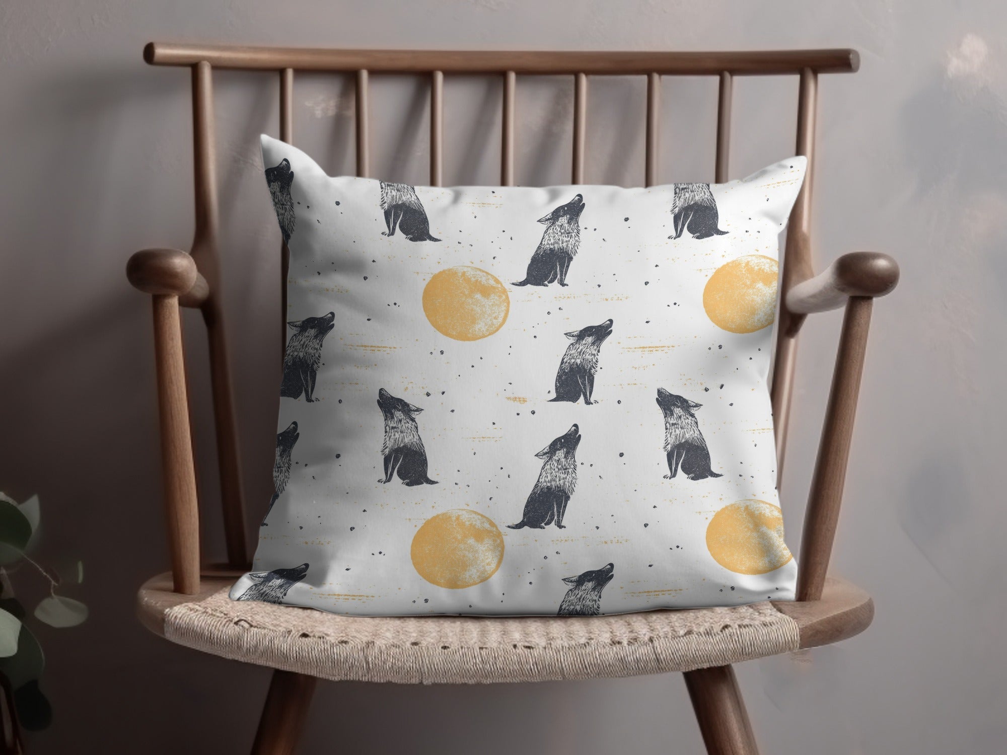 Wolf Moon Digital Paper, Seamless Pattern, JPEG, Wolf Howling, Moon, Animal Print, Fabric Design, Scrapbooking, Digital Download - Moore and Mountain