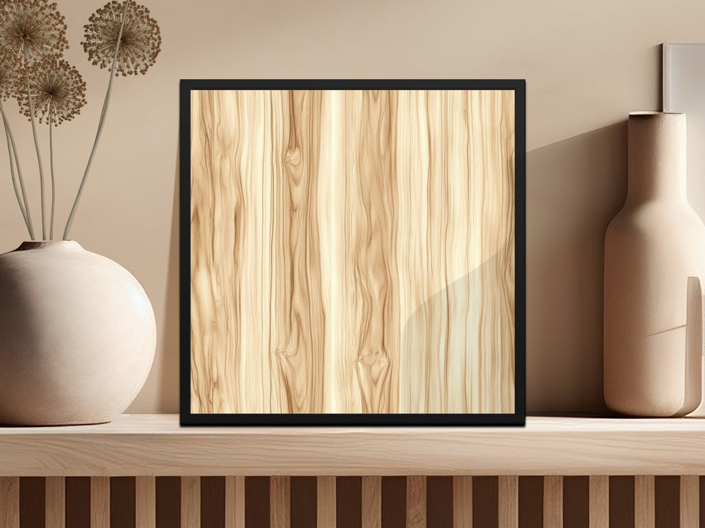 Elegant Wooden Pattern Framed Wall Art Decor Product