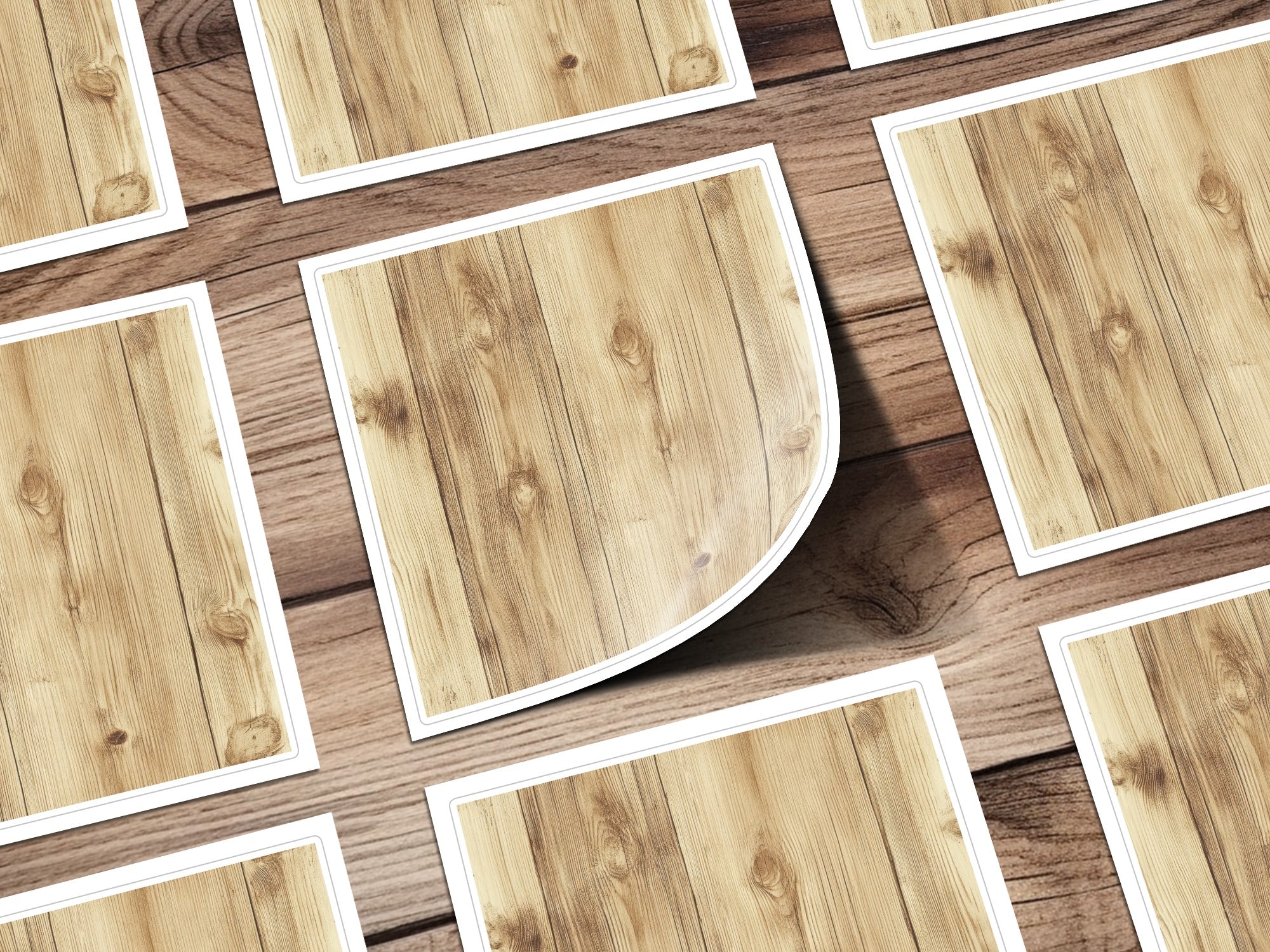 Rustic Wood Print Design Decals for Home Decor