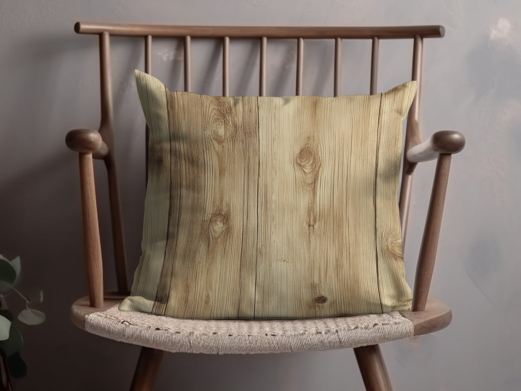 Rustic Wooden Plank Design Throw Pillow for Home Decor