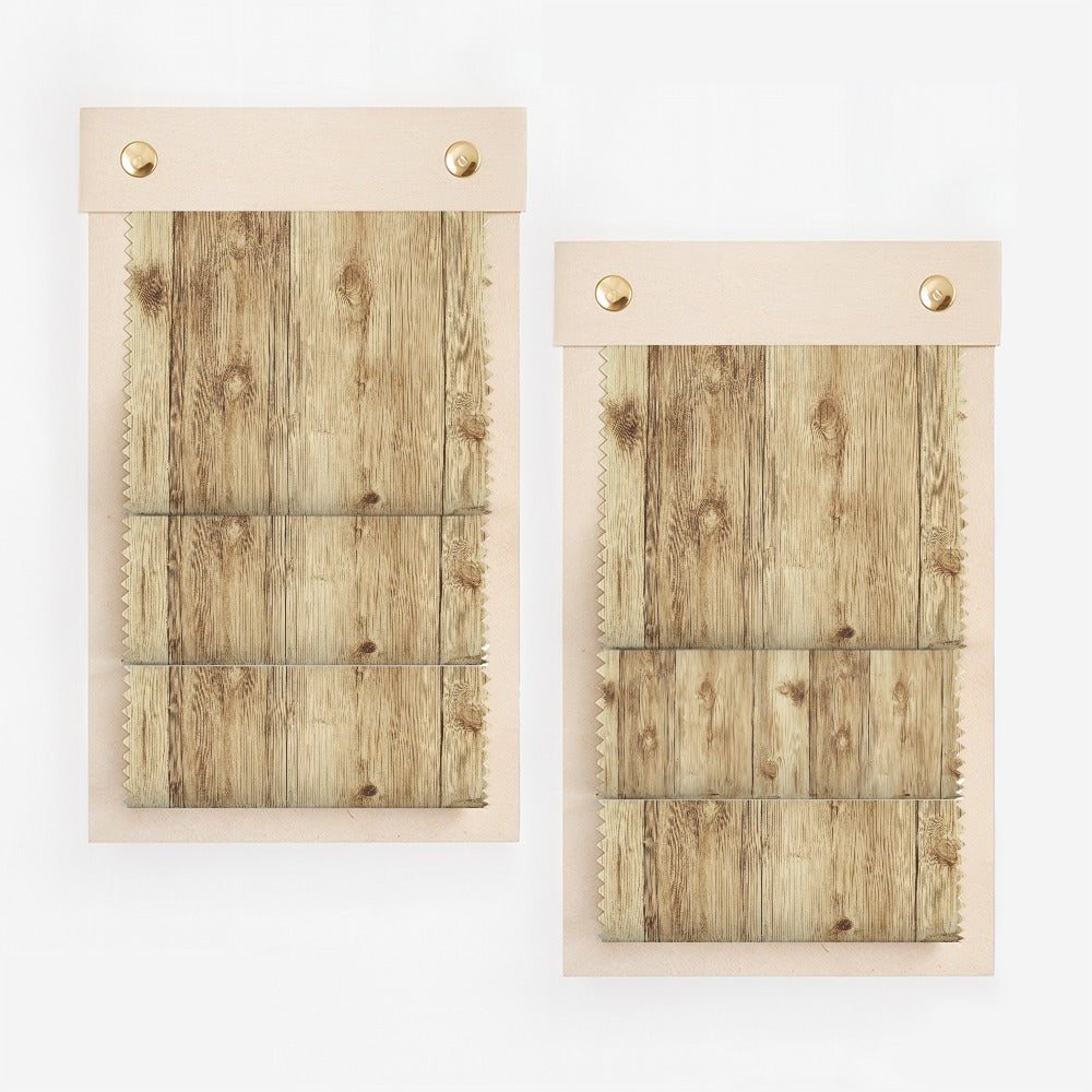 Rustic Wooden Plank Design Scroll Wall Art Decor