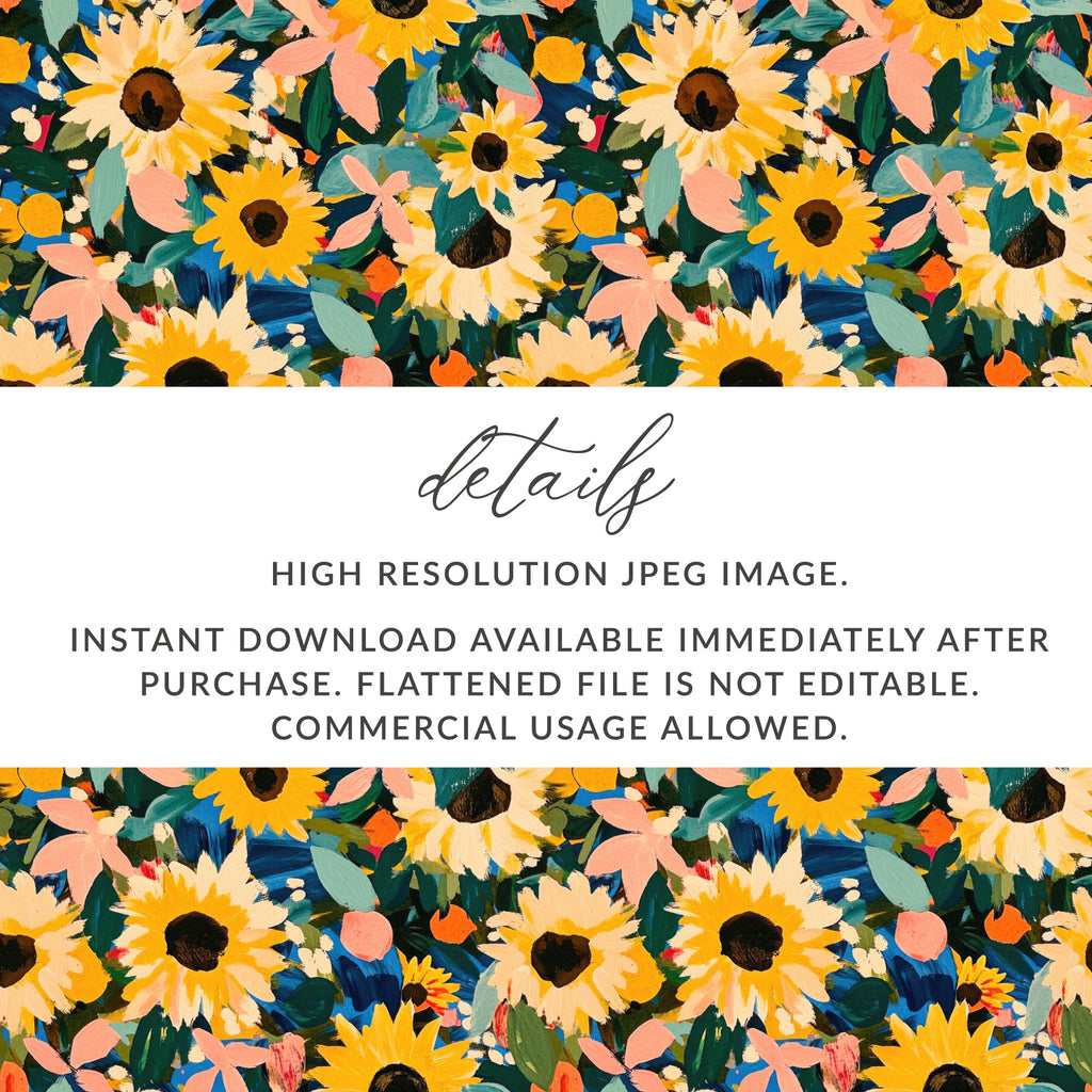 Sunflower and Floral Digital Design High Resolution Image