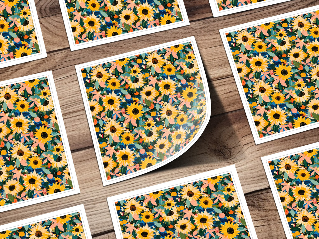 Vibrant Sunflower Pattern With Floral Design product