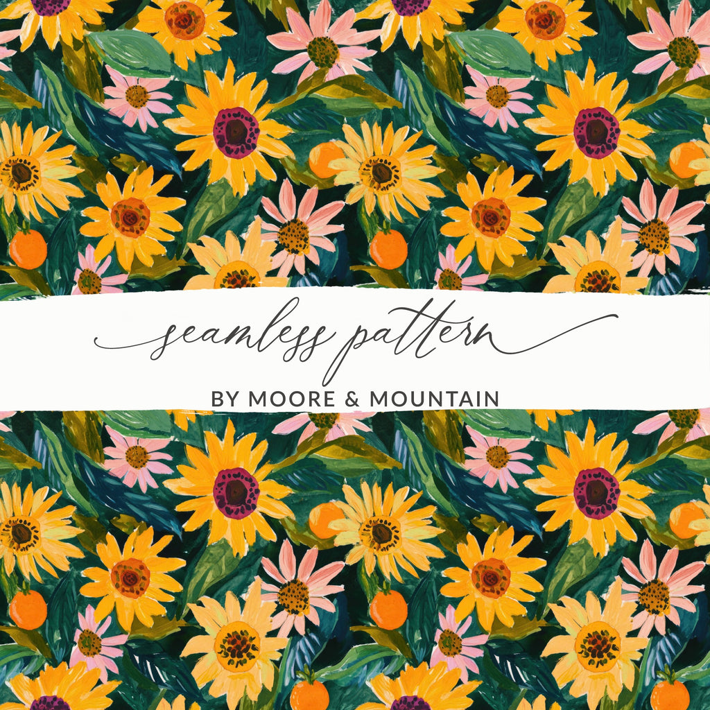 Seamless Pattern with Vibrant Floral Design for Crafts