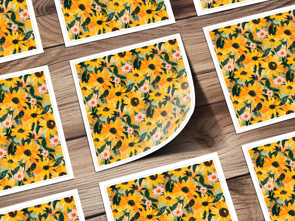 Vibrant Yellow and Orange Floral Pattern product