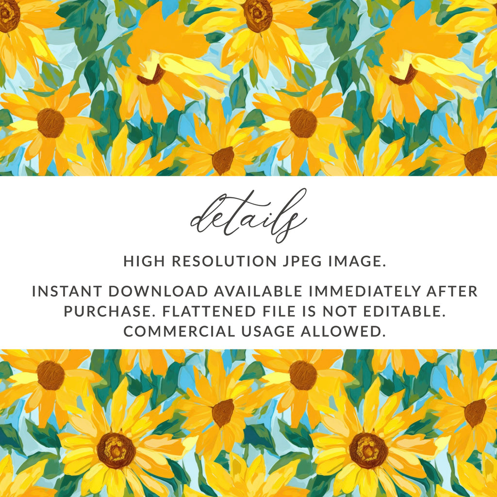 High Resolution Sunflower Watercolor Digital Download