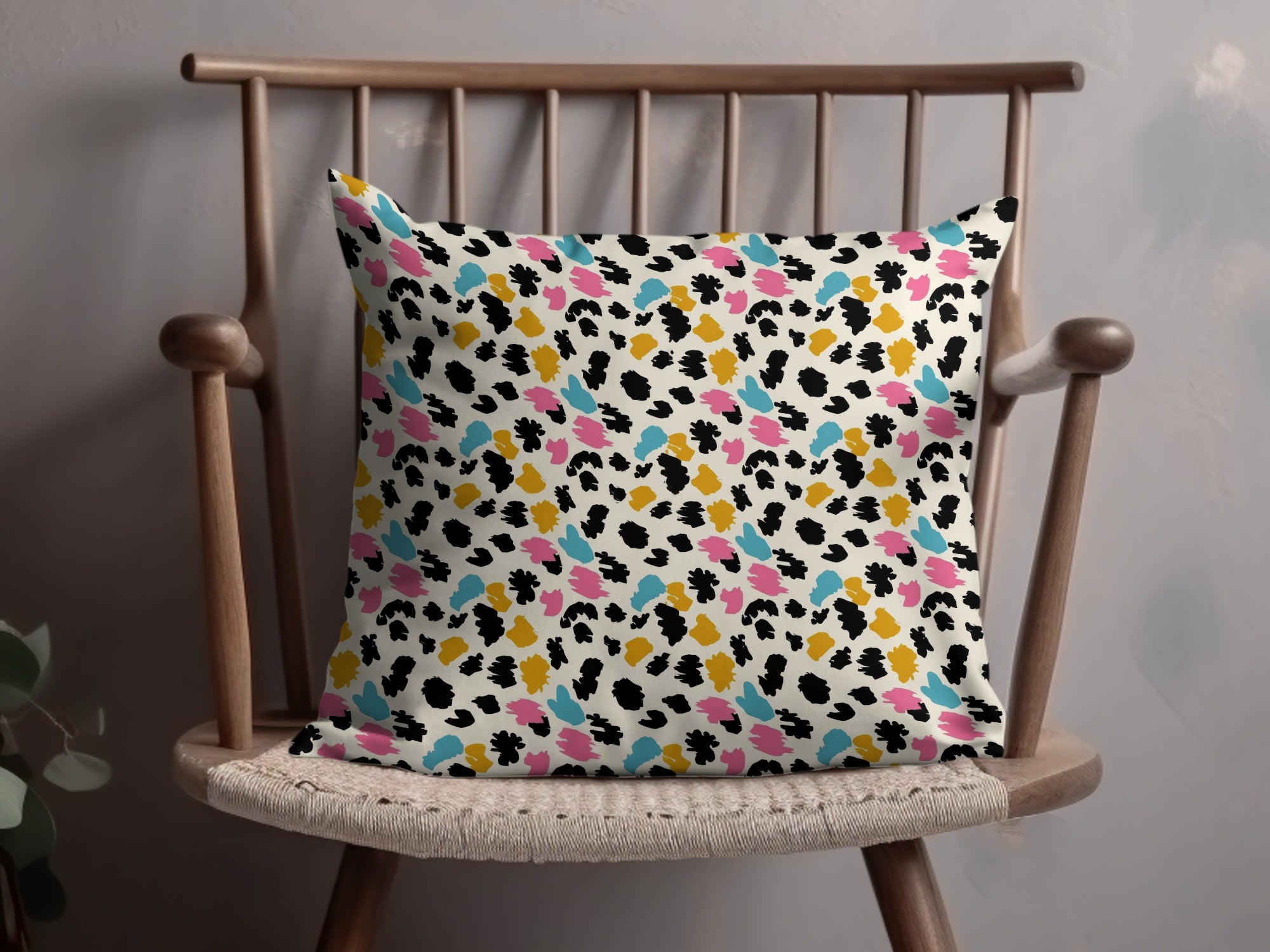 Colorful Animal Print Pattern Decorative Throw Pillow