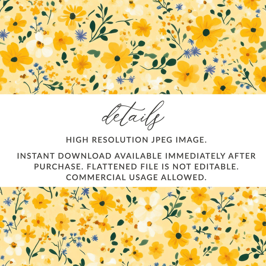 Vibrant Yellow Floral Printable Art High Res Download