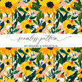 Bright Sunflower Seamless Pattern by Moore & Mountain