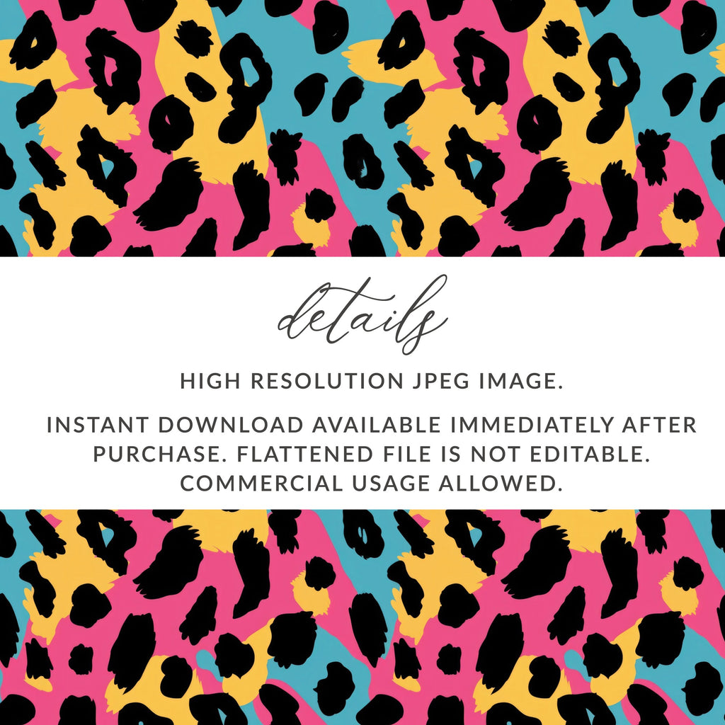 High Resolution Multicolored Leopard Print Image