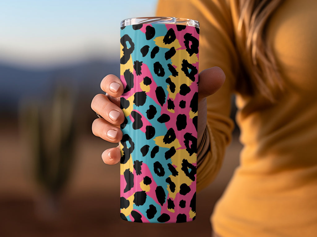 Colorful Leopard Print Tumbler for Daily Use Beverage