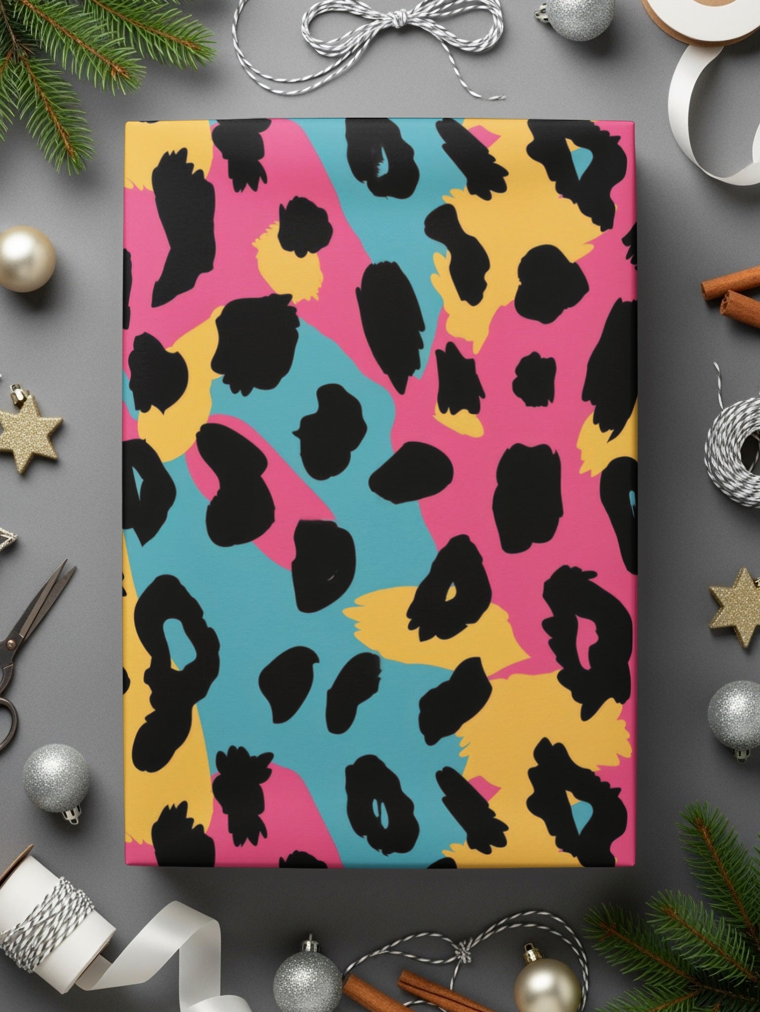 Vibrant Animal Print Gift Wrap for Festive Celebrations